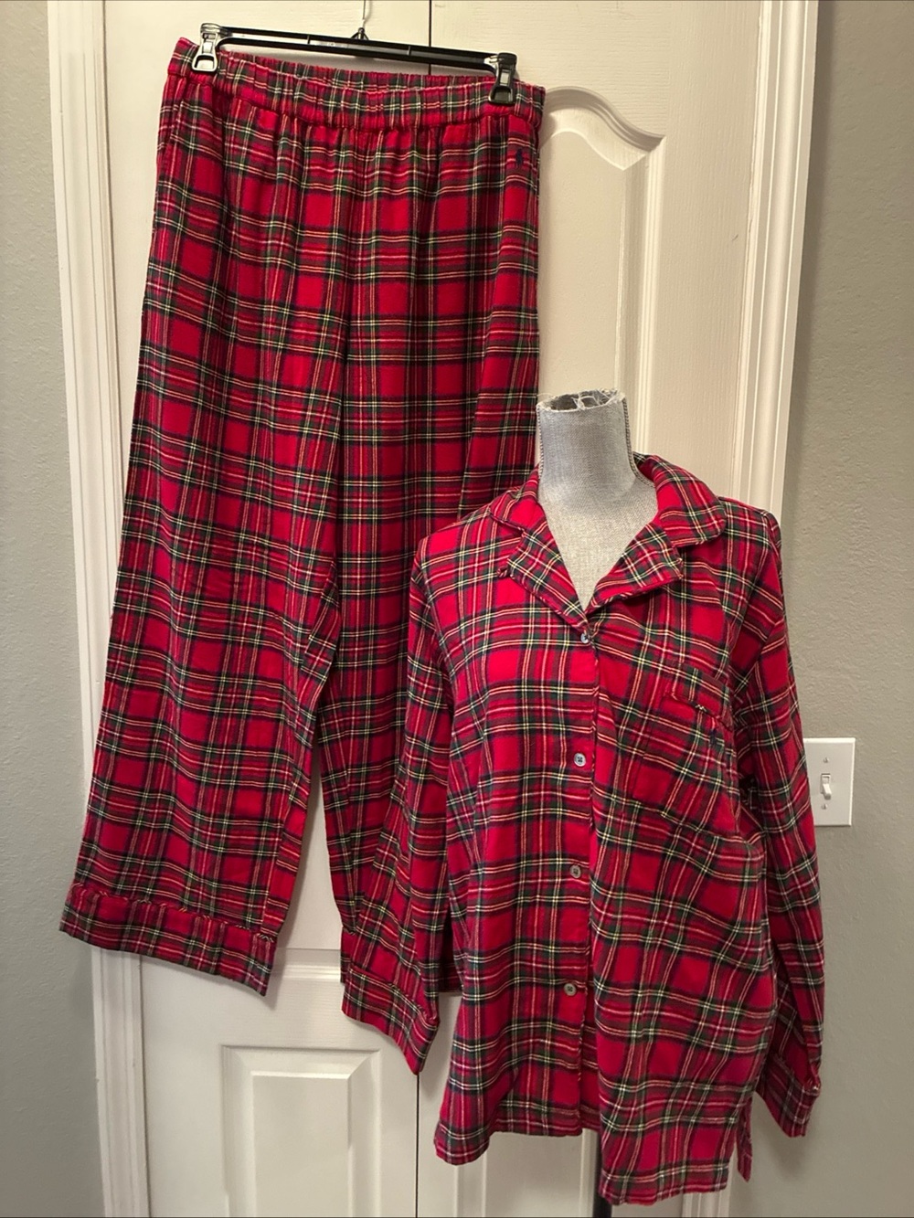 Polo Ralph Lauren ladies estate plaid pajama set size large